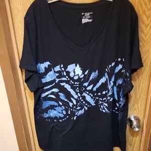 Tek Gear Black and Blue Oversized T-Shirt